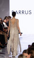 Embellished Longline Sheer Overlay with Crepe Trousers